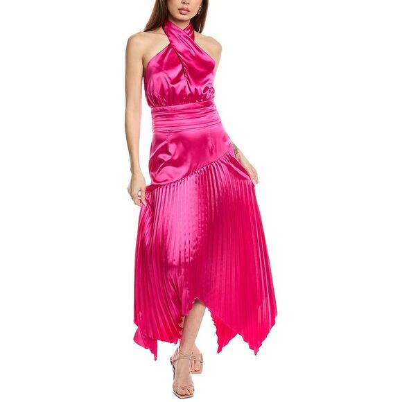 Amur WomensDixon Halter Midi Dress, Pink